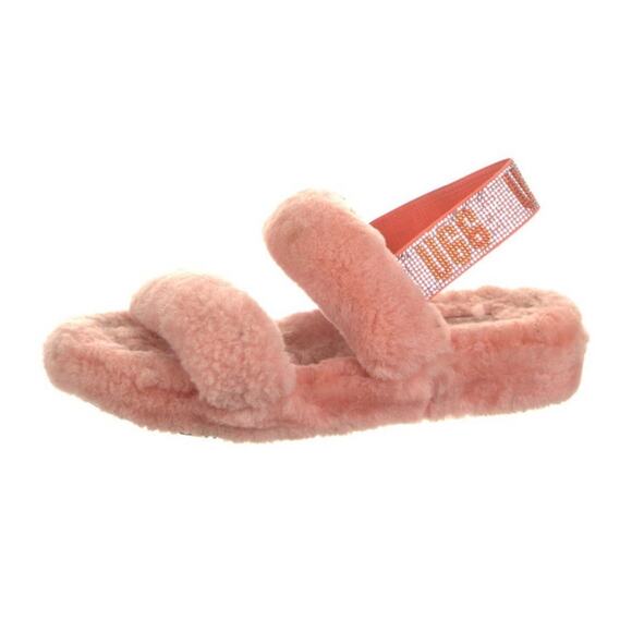 UGG Slippers Slingback Open Toe Women's Oh Yeah Bling Vibrant Coral Size 11 - Picture 1 of 5